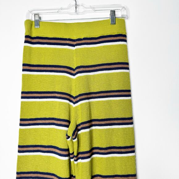 Free People Mariner Sweater Stripe Knit Pants in Palma Green Size Medium - Picture 6 of 8